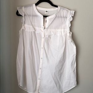 🆕 Old Navy White Dress Shirt Size L